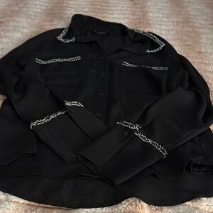 Laundry By Shelli Segal Black Blouse